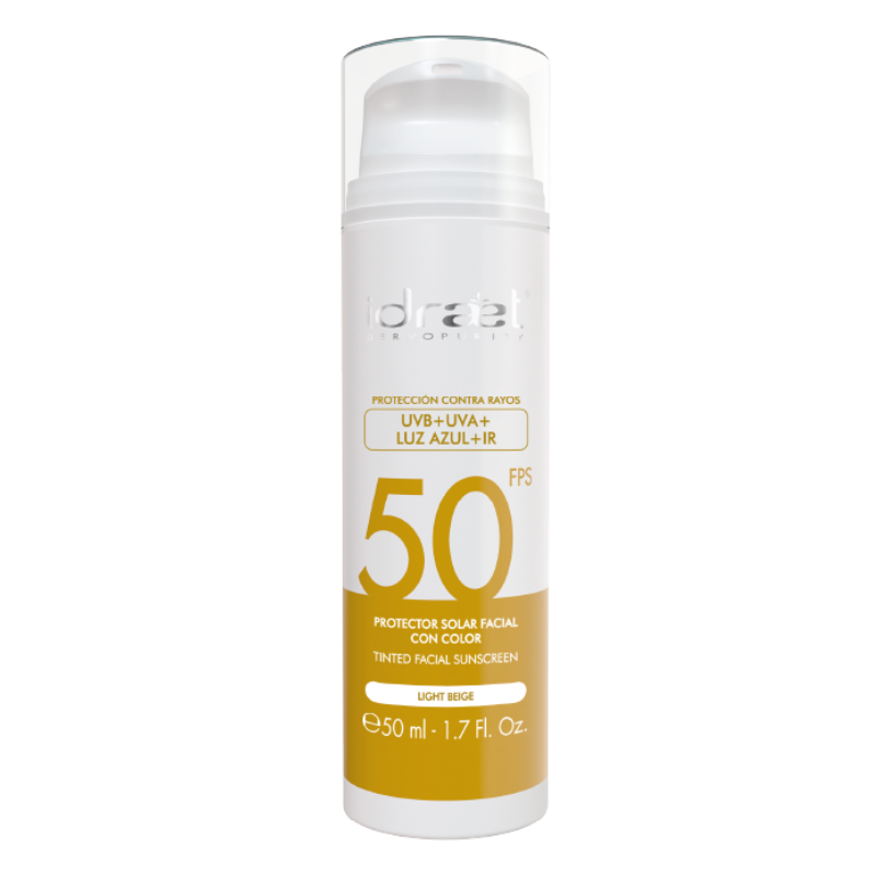 IDRAET PROTECTOR SOLAR FACIAL FPS 50 LIGHT BEIGE X 50 ML.18039